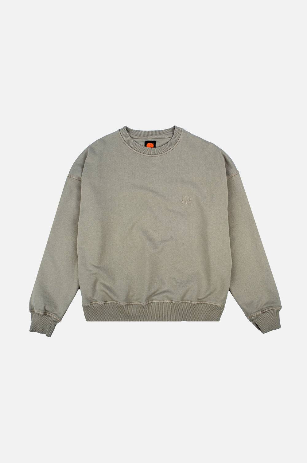 Front silhouette of Women's Essential Garment Heavyweight Oversized Sweatshirt in Dried Sage | TP_IMAGE_TYPE=SILHOUETTE_FRONT