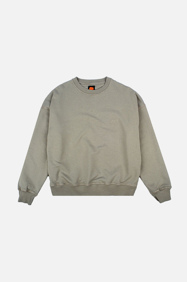 Silhouette de face du sweat-shirt oversize heavyweight Essential Garment pour femme, coloris Dried Sage | TP_IMAGE_TYPE=SILHOUETTE_FRONT