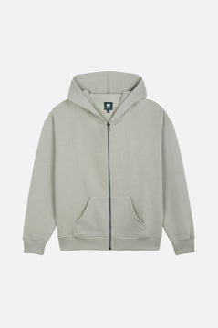 Sudadera Capucha Mujer Essential Zip Coastal Fog