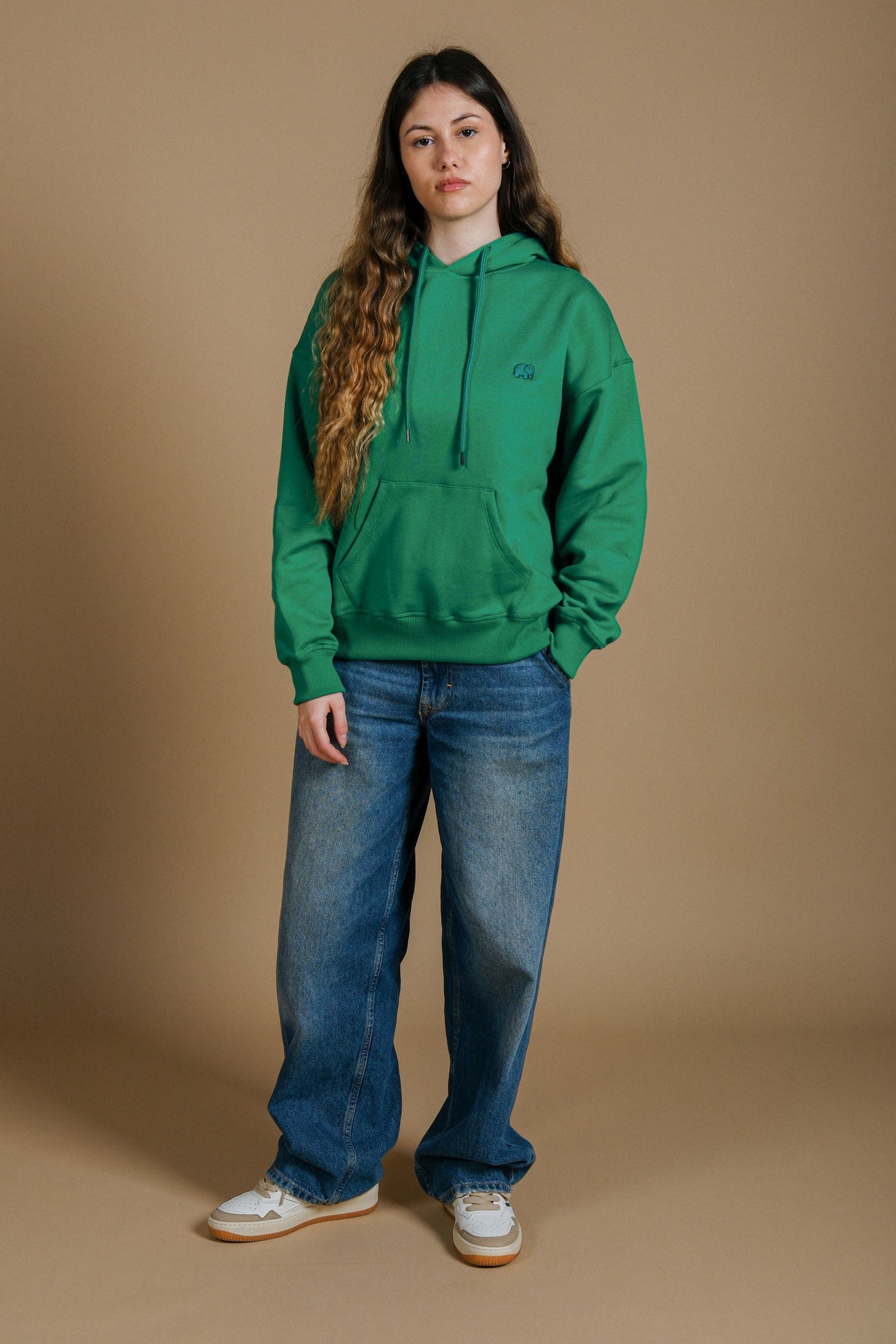 Women's Organic Essential Oversized Hoodie Bosphorus Green