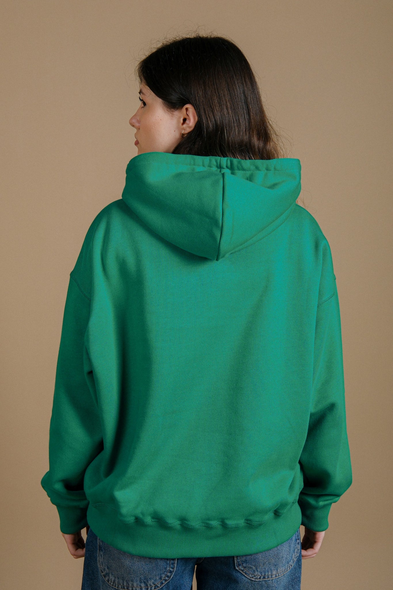 Women's Organic Essential Oversized Hoodie Bosphorus Green