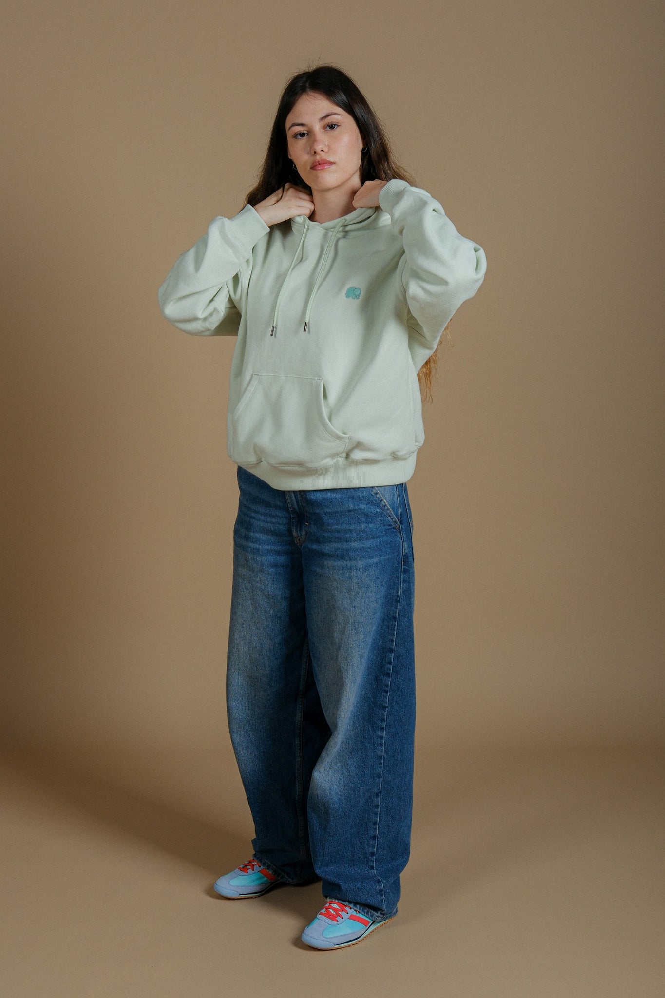 Women's Organic Essential Oversized Hoodie Mint Green