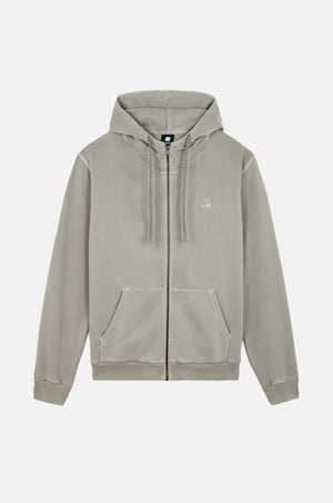 Essential Sunwashed Zip Hoodie in Natural Gray su sfondo bianco | TP_IMAGE_TYPE=SILHOUETTE_FRONT