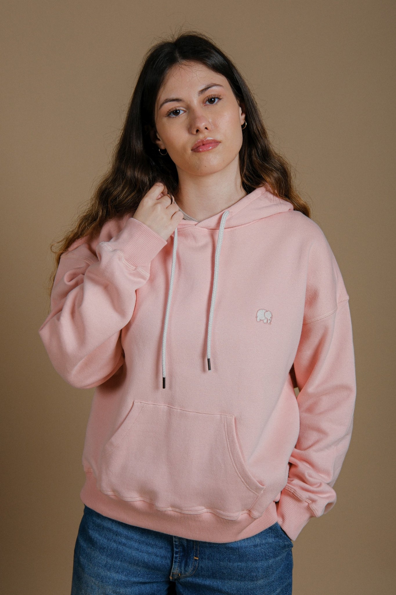 Women's Organic Essential Oversized Hoodie Pale Pink
