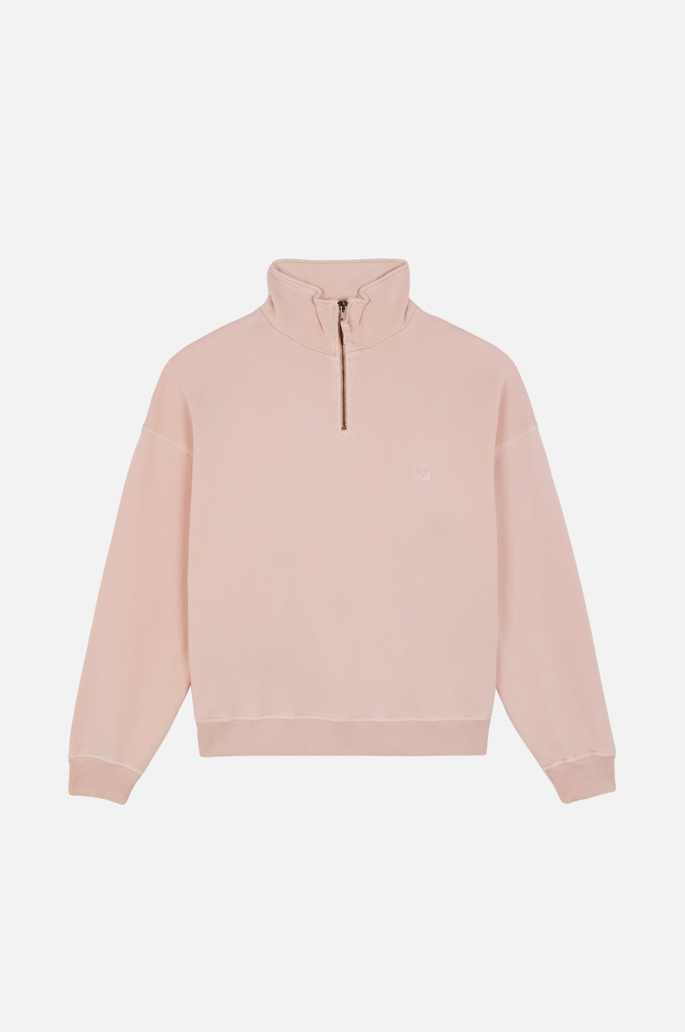 Felpa con mezza zip Sunwashed Essential da donna in Lotus Pink | TP_IMAGE_TYPE=SILHOUETTE_FRONT