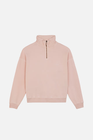Felpa con mezza zip Sunwashed Essential da donna in Lotus Pink | TP_IMAGE_TYPE=SILHOUETTE_FRONT