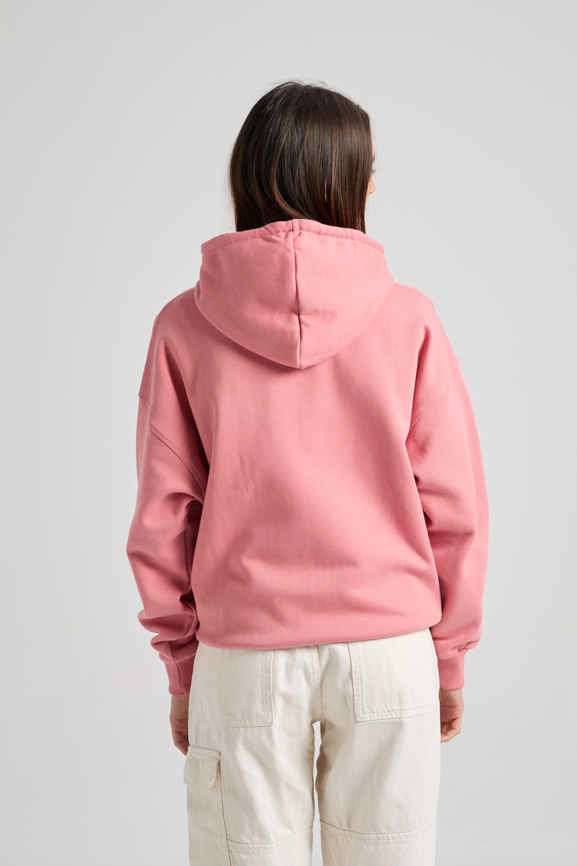 Women's Organic Essential Oversized Zip Hoodie Rossette Pink