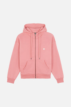 Women's Organic Essential Oversized Zip Hoodie Rossette Pink