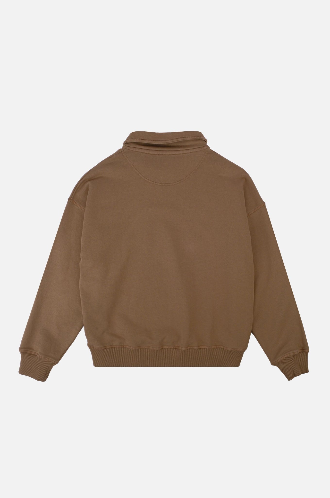 Women's Essential Garment Heavyweight Oversized Quater Zip Sweater Caribou