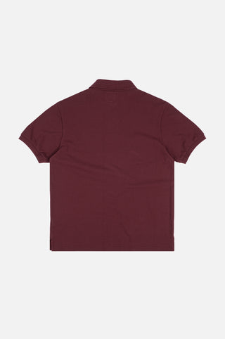 Silhouette posteriore di Organic Essential Polo Shirt Burgundy | TP_IMAGE_TYPE=SILHOUETTE_BACK