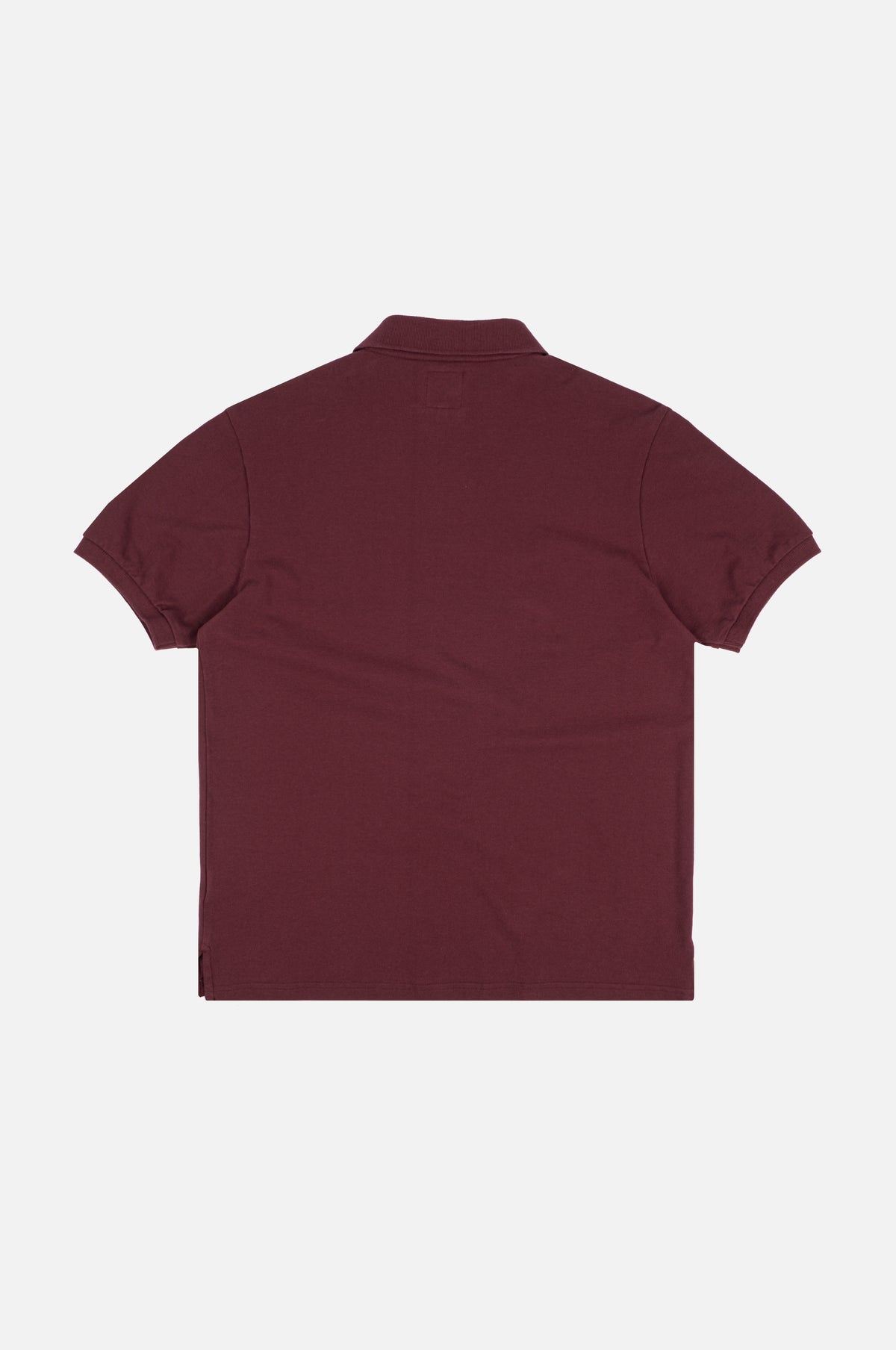 Silhouette posteriore di Organic Essential Polo Shirt Burgundy | TP_IMAGE_TYPE=SILHOUETTE_BACK