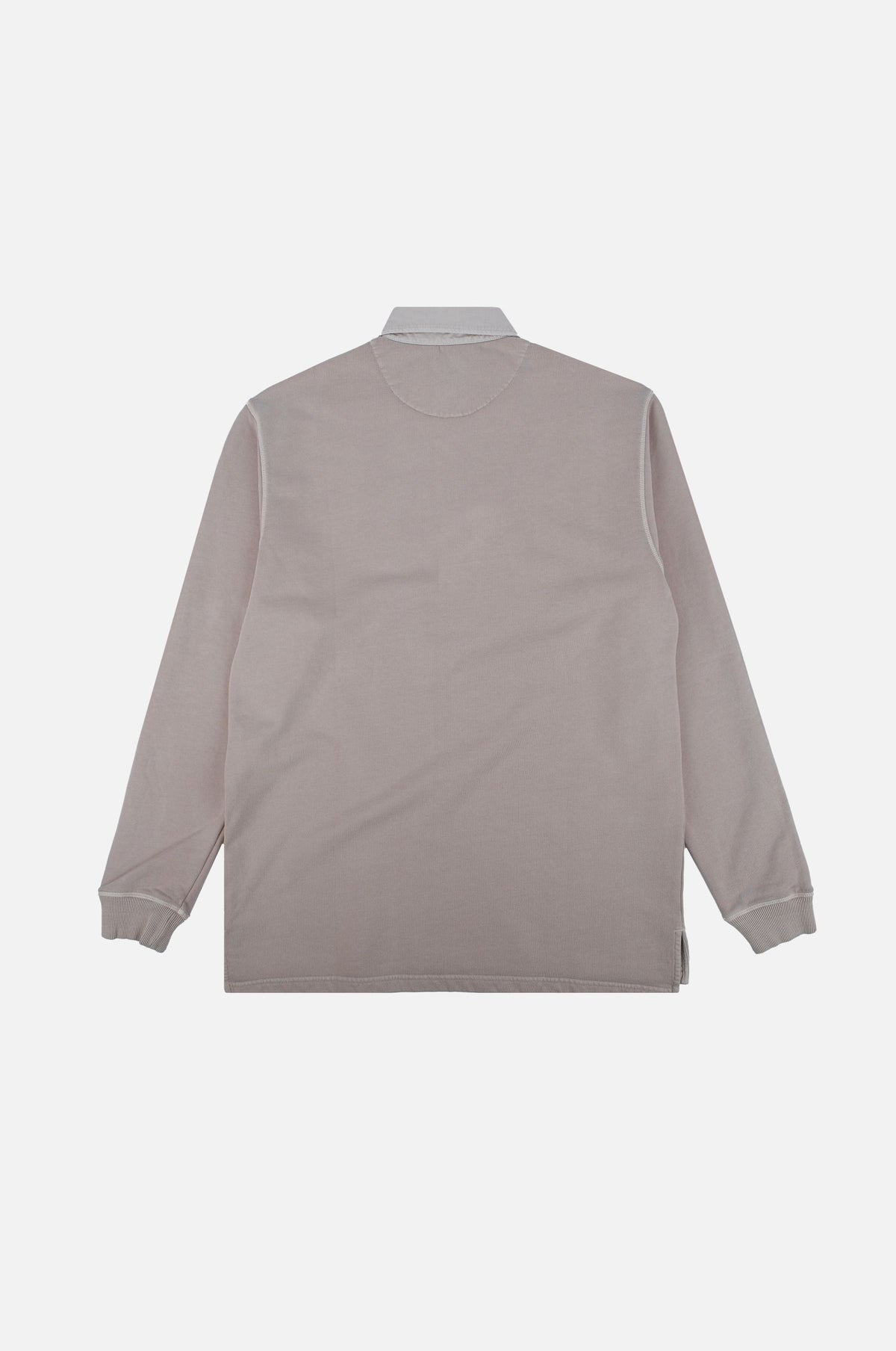 Silhouette de dos du Essential Pigment Heavyweight Polo Sweatshirt en Island Fossil | TP_IMAGE_TYPE=SILHOUETTE_BACK