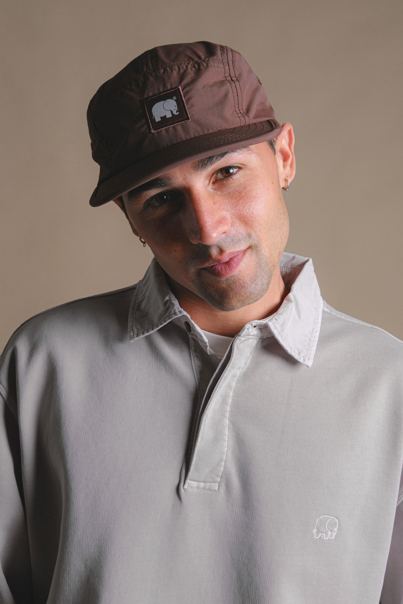 Essential Pigment Heavyweight Polo Sweater Island Fossil