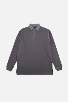 Essential Pigment Heavyweight Polo Sweater Pewter