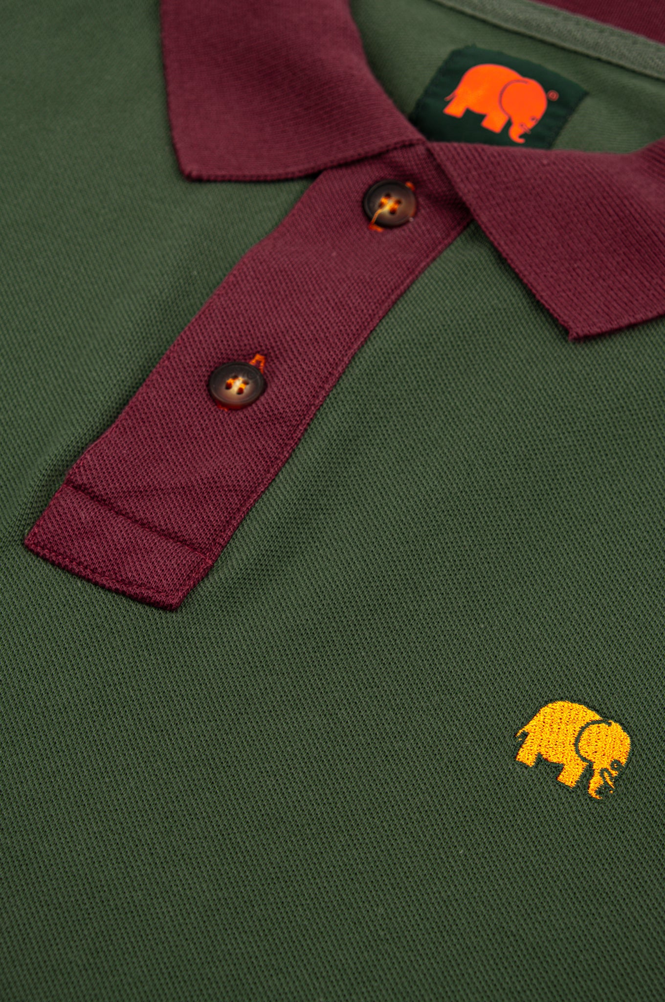 Organic Color Block Polo Shirt Greener Pastures