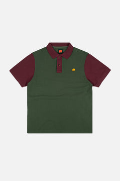 Organic Color Block Polo Shirt Greener Pastures