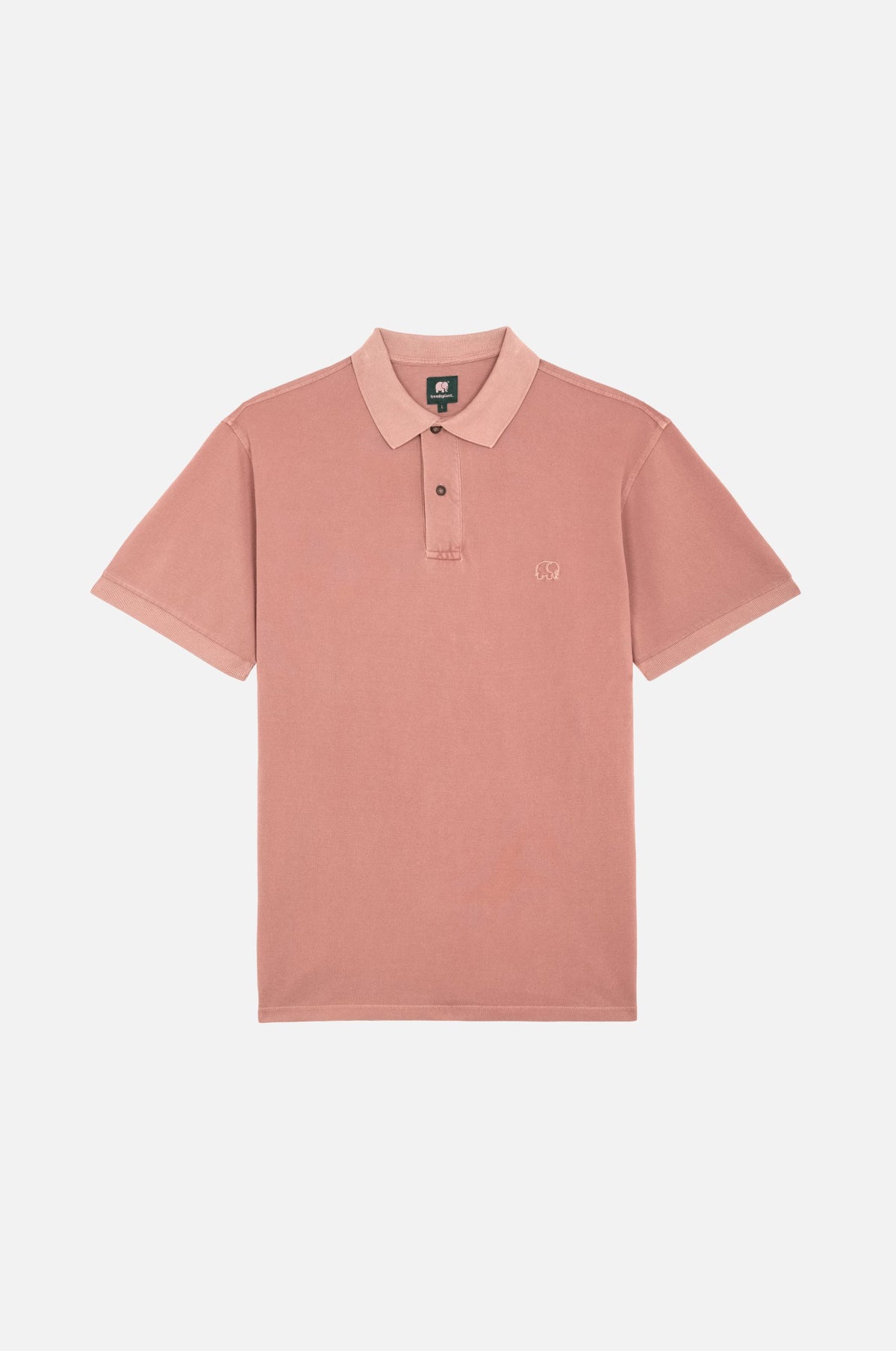 Polo Essential Sunwashed nel colore Old Rose visualizzata su una superficie piana | TP_IMAGE_TYPE=SILHOUETTE_FRONT