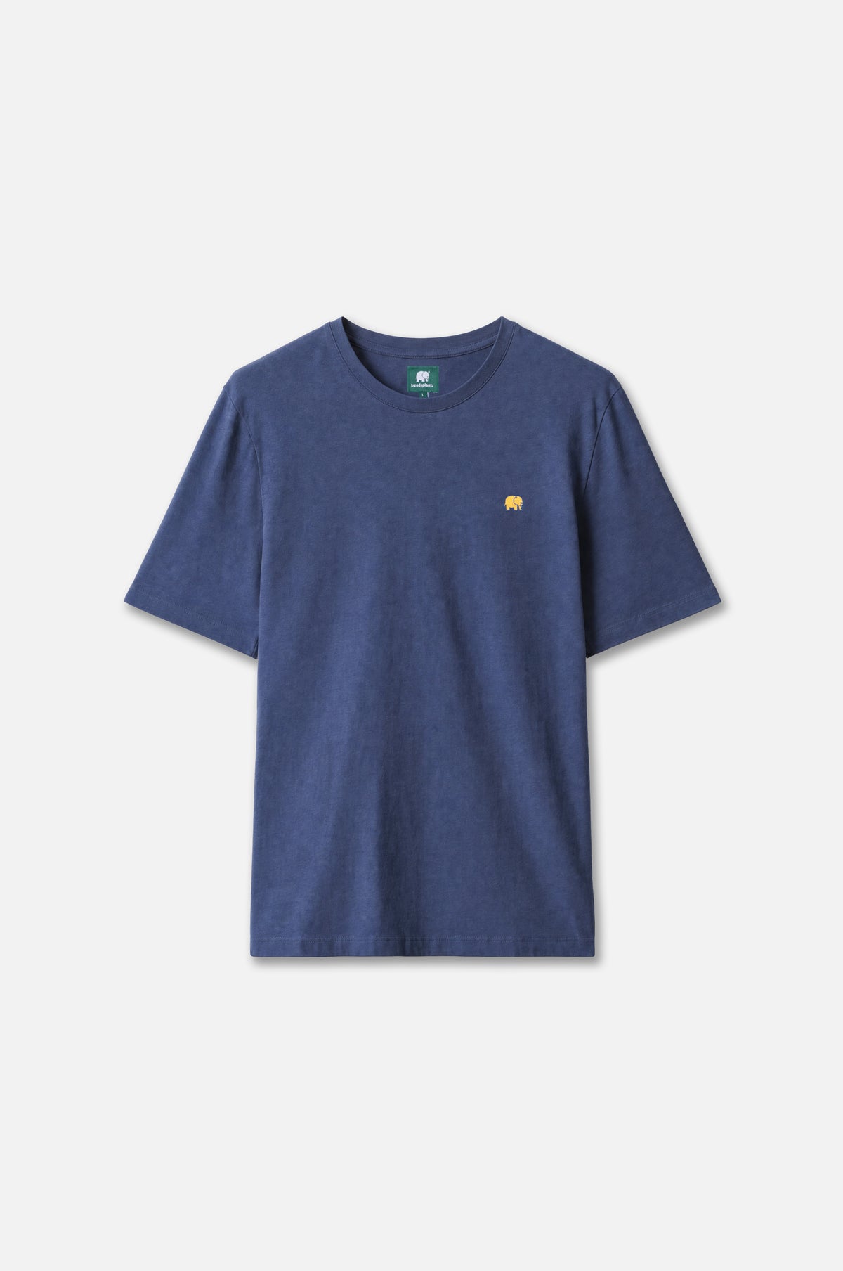 Silhouette frontale di Organic Essential T-Shirt Trendsplant in blu | TP_IMAGE_TYPE=SILHOUETTE_FRONT