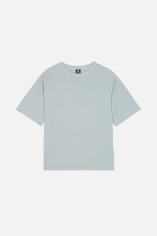 T-shirt oversize Essential Sunwashed Heavyweight en Pearl Blue, coupe décontractée et texture douce | TP_IMAGE_TYPE=SILHOUETTE_FRONT