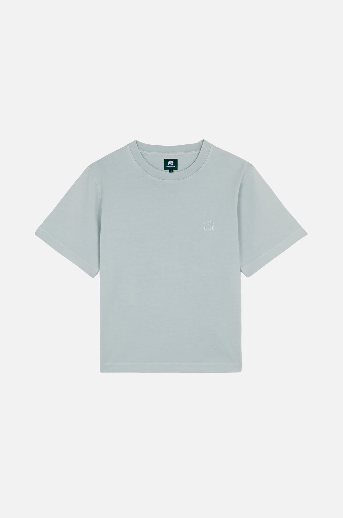 Silhouette de face du Women's Sunwashed Essential T-Shirt en Pearl Blue | TP_IMAGE_TYPE=SILHOUETTE_FRONT