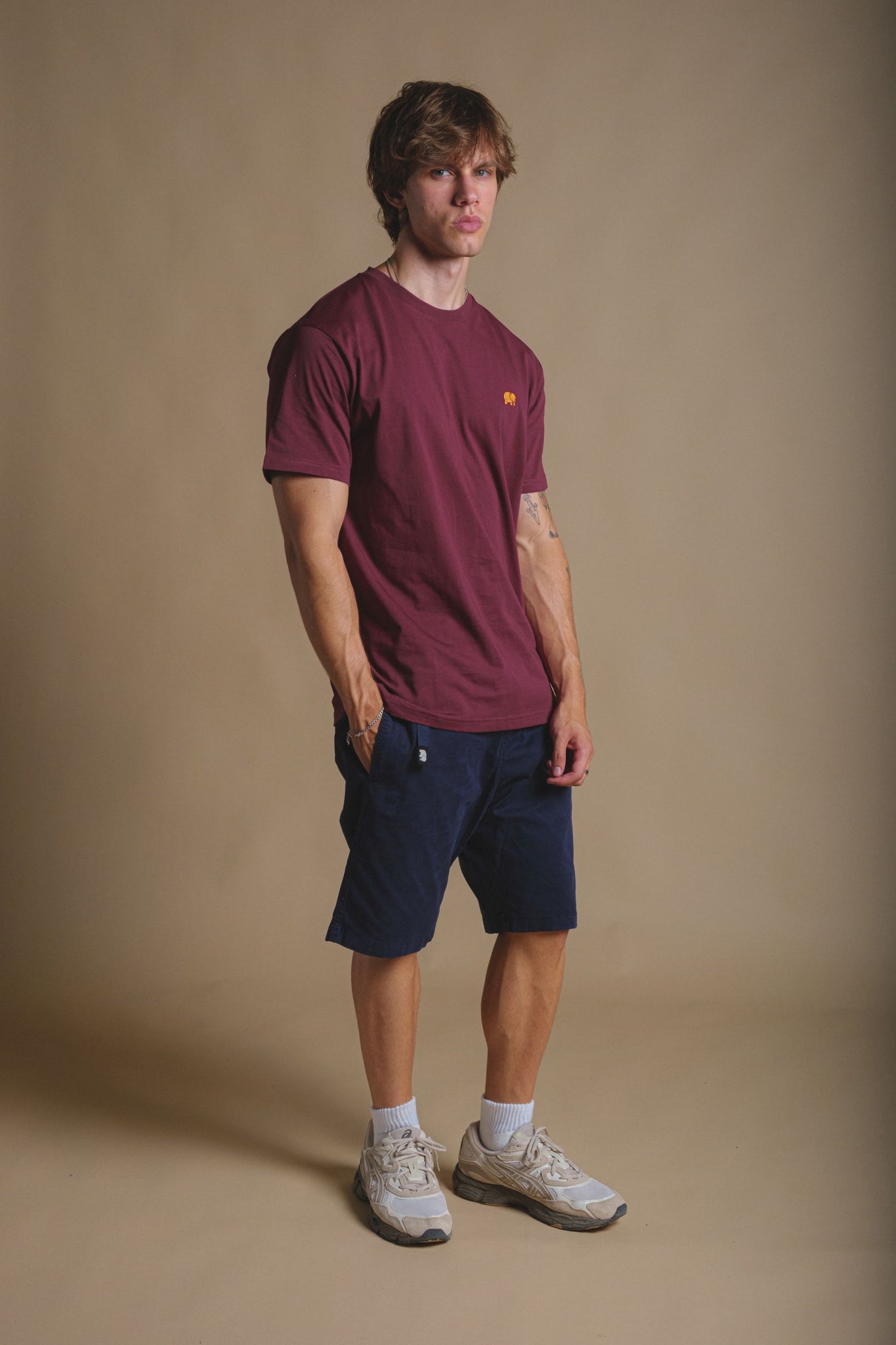 Organic Essential T-Shirt Burgundy