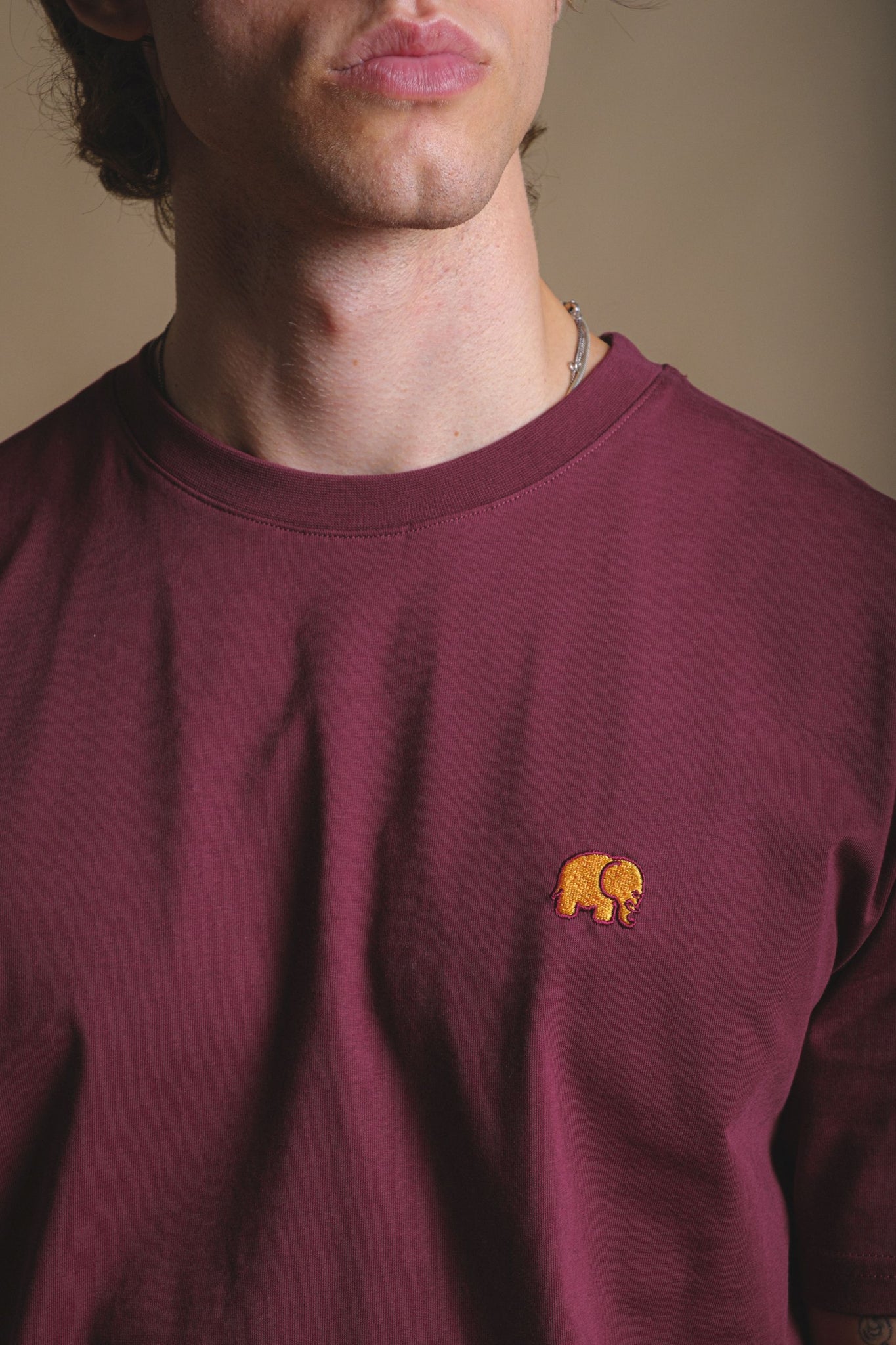 Organic Essential T-Shirt Burgundy