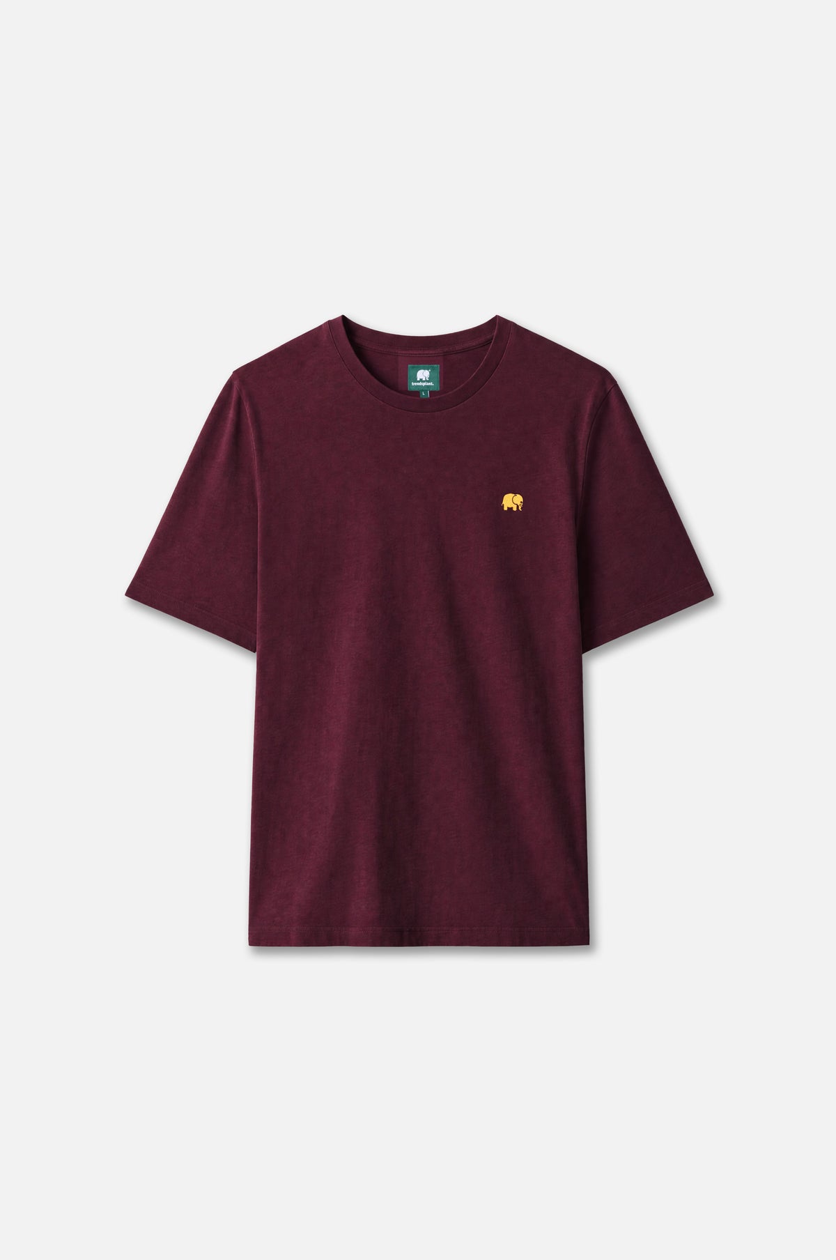 Silhouette frontale di Organic Essential T-Shirt in Wine Red | TP_IMAGE_TYPE=SILHOUETTE_FRONT
