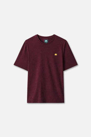 Silhouette frontale di Organic Essential T-Shirt in Wine Red | TP_IMAGE_TYPE=SILHOUETTE_FRONT