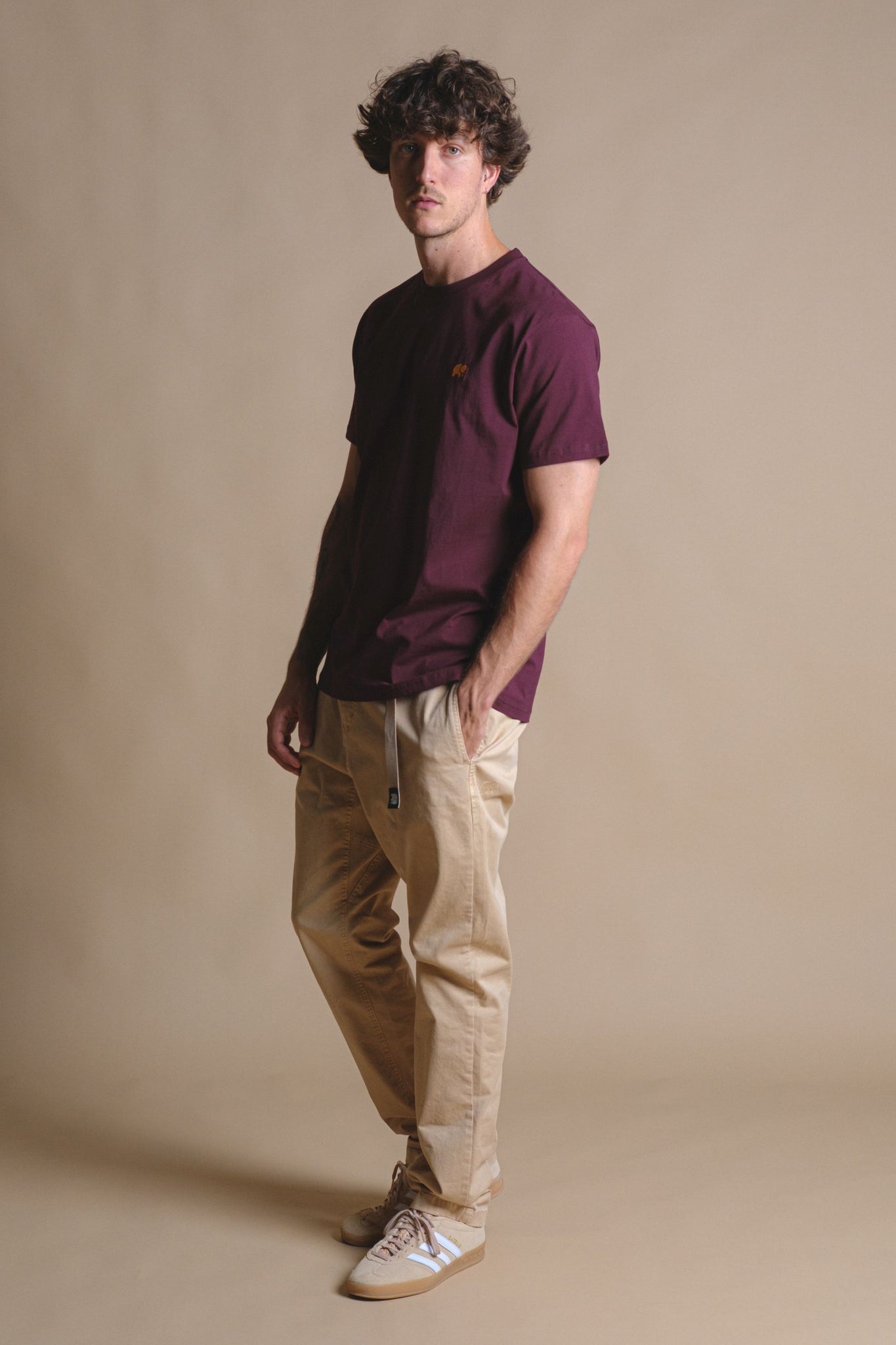 Organic Essential T-Shirt Wine Red