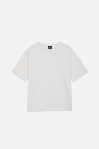 Silhouette de face de l'Essential Sunwashed Heavyweight Oversized T-Shirt Foam White | TP_IMAGE_TYPE=SILHOUETTE_FRONT