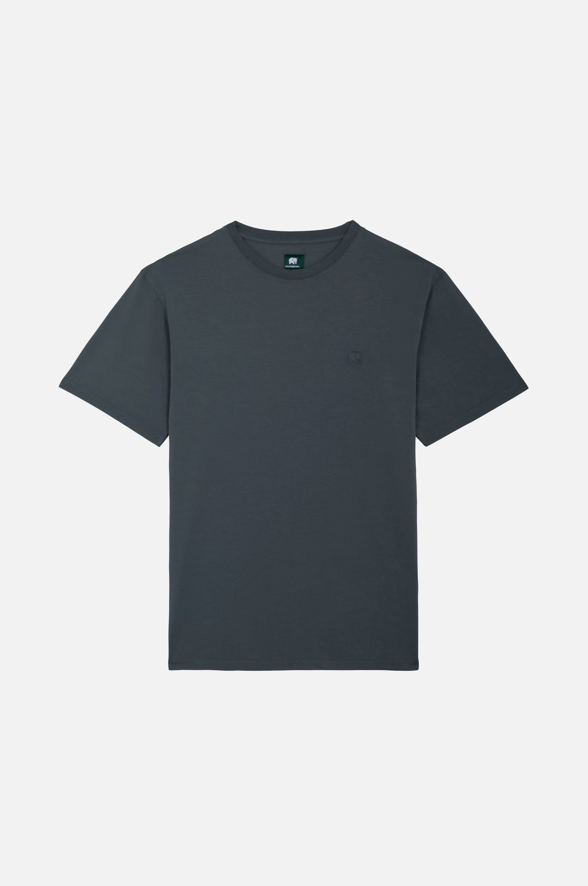 T-shirt Essential en gris bitume présenté sur un fond uni | TP_IMAGE_TYPE=SILHOUETTE_FRONT