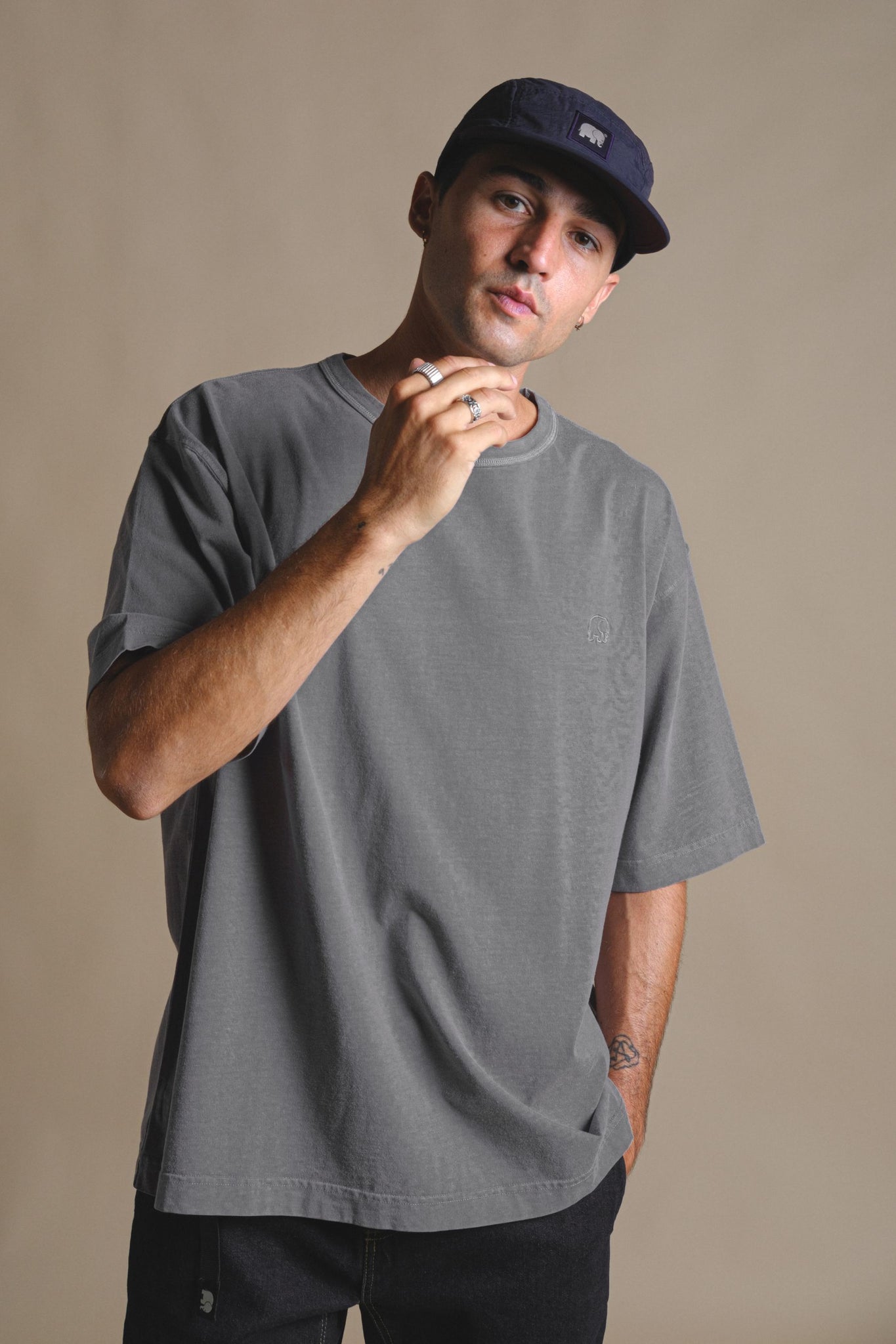 Essential Pigment Heavyweight Oversized T-Shirt Pewter
