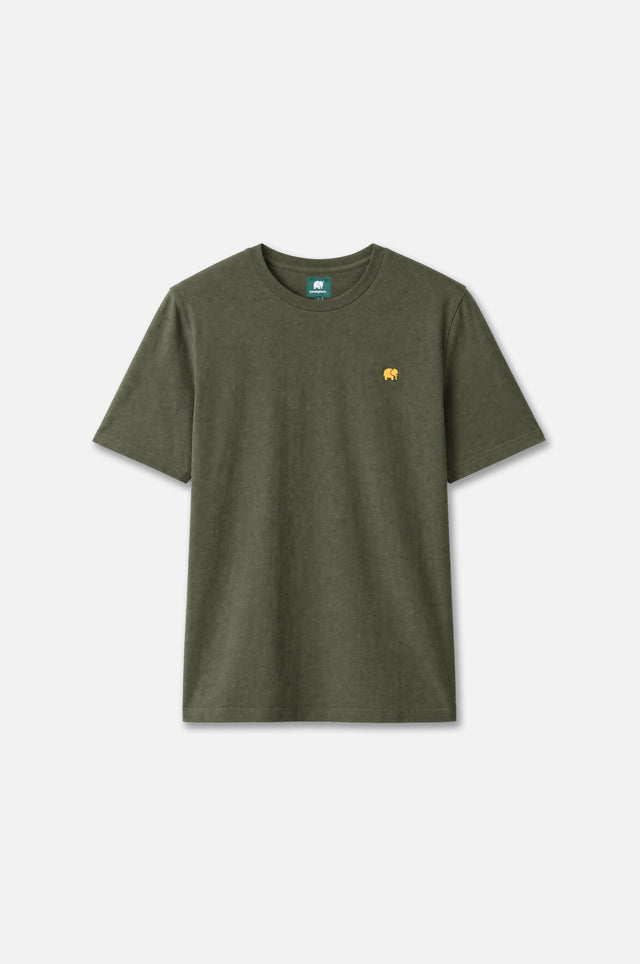 Silhouette avant du Organic Essential T-Shirt en Kombu Green | TP_IMAGE_TYPE=SILHOUETTE_FRONT