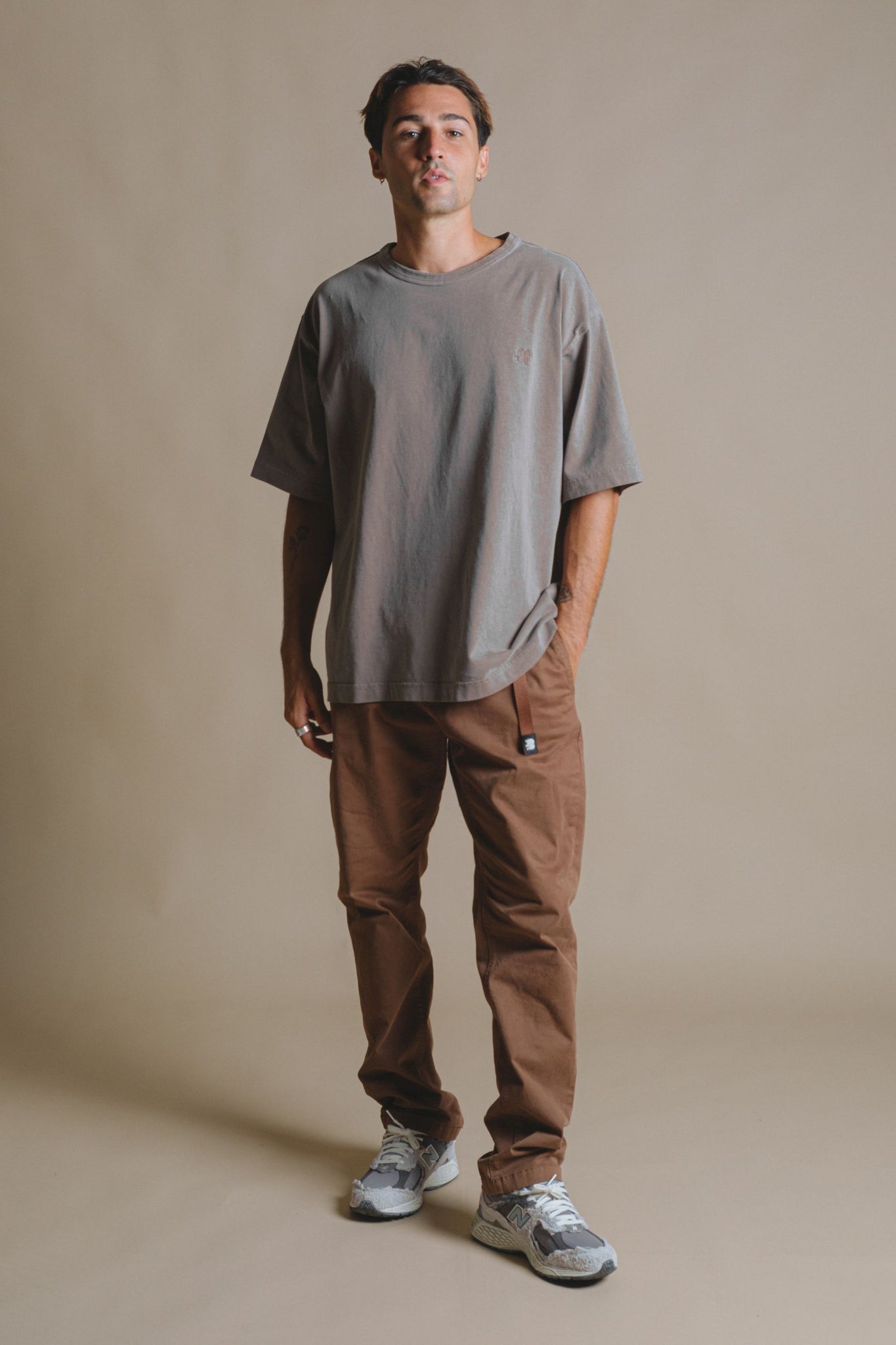 Essential Pigment Heavyweight Oversized T-Shirt Stone Gray