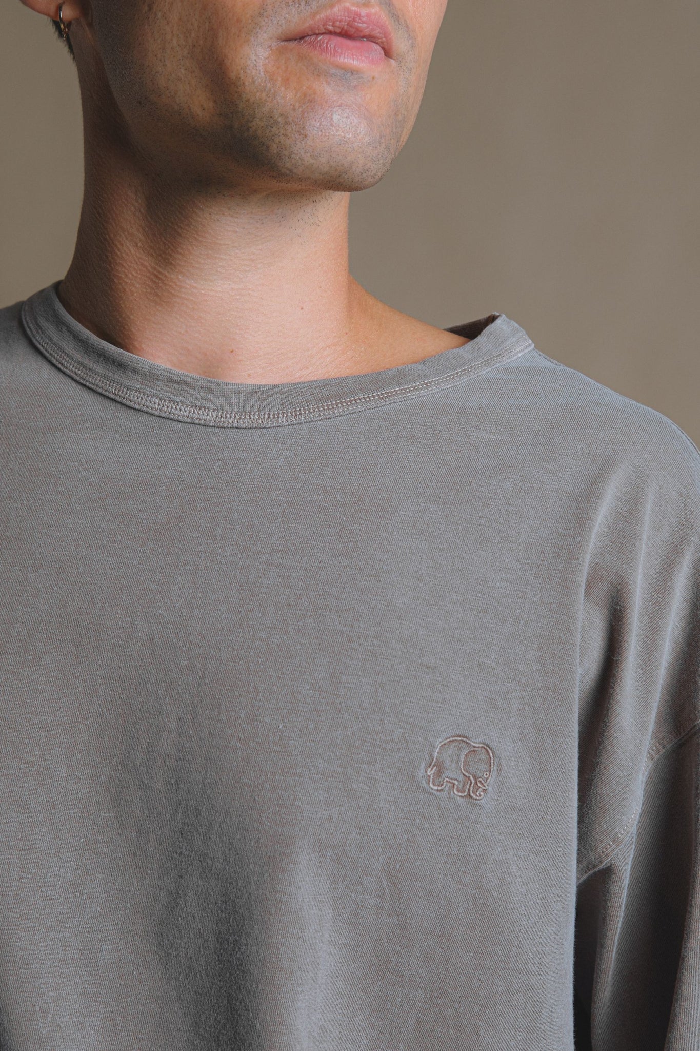 Essential Pigment Heavyweight Oversized T-Shirt Stone Gray
