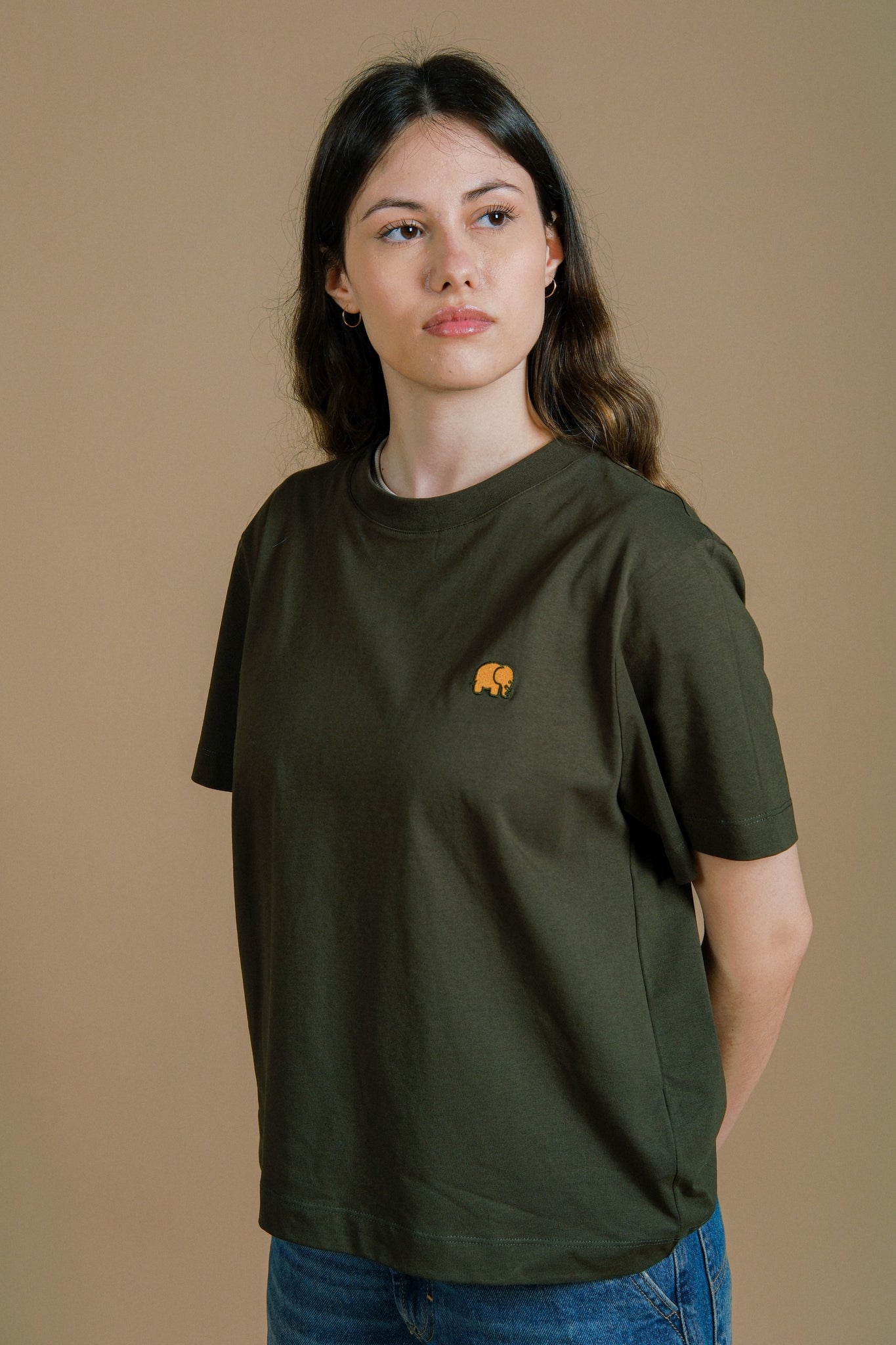 Women's Organic Essential T-Shirt Scarab Green