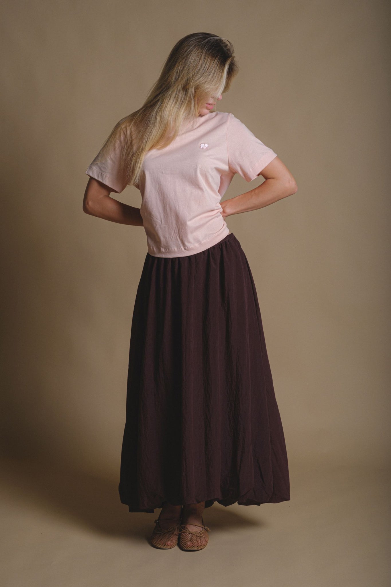 Camiseta Mujer Orgánica Esencial Pale Pink