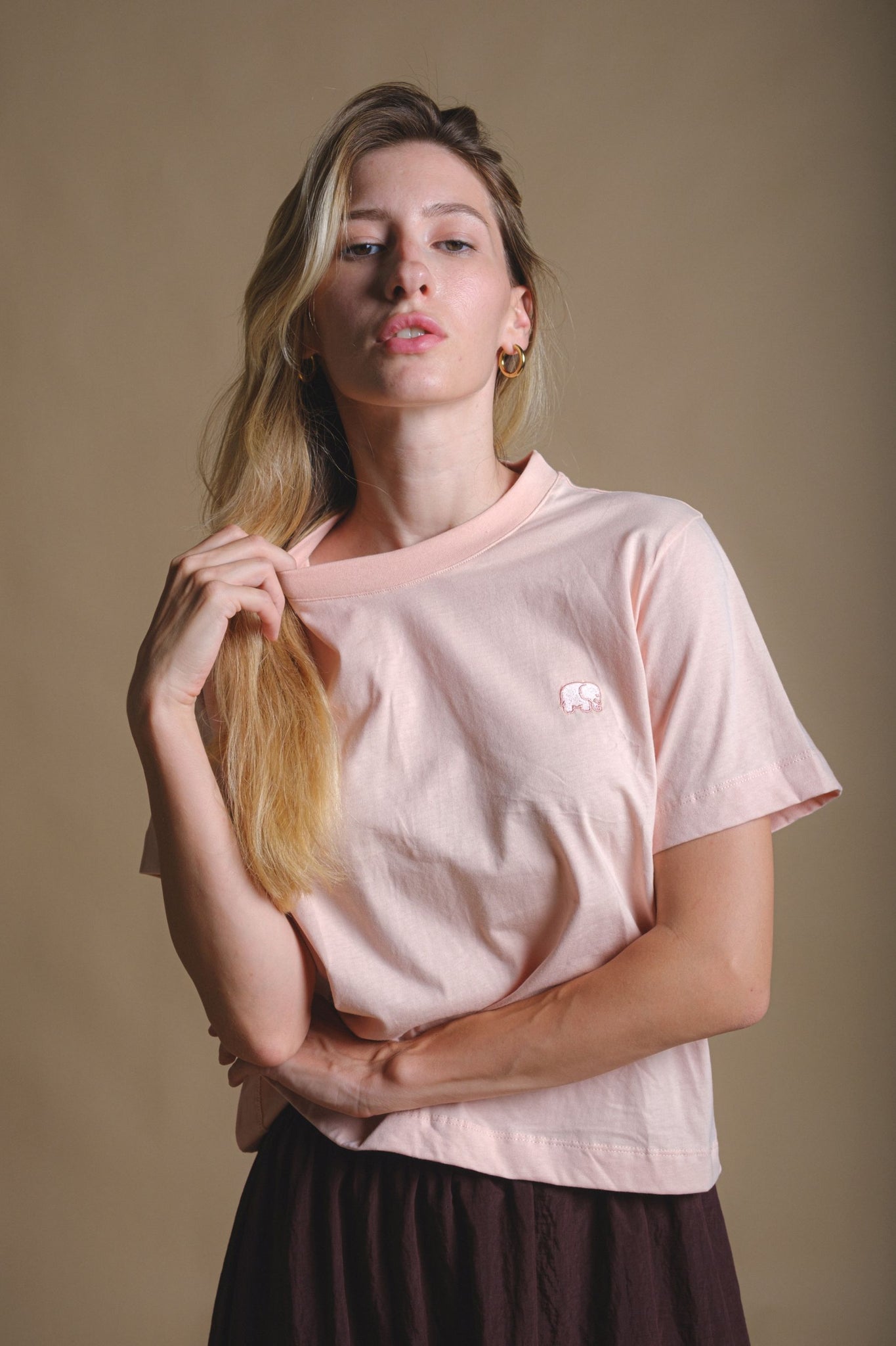 Camiseta Mujer Orgánica Esencial Pale Pink
