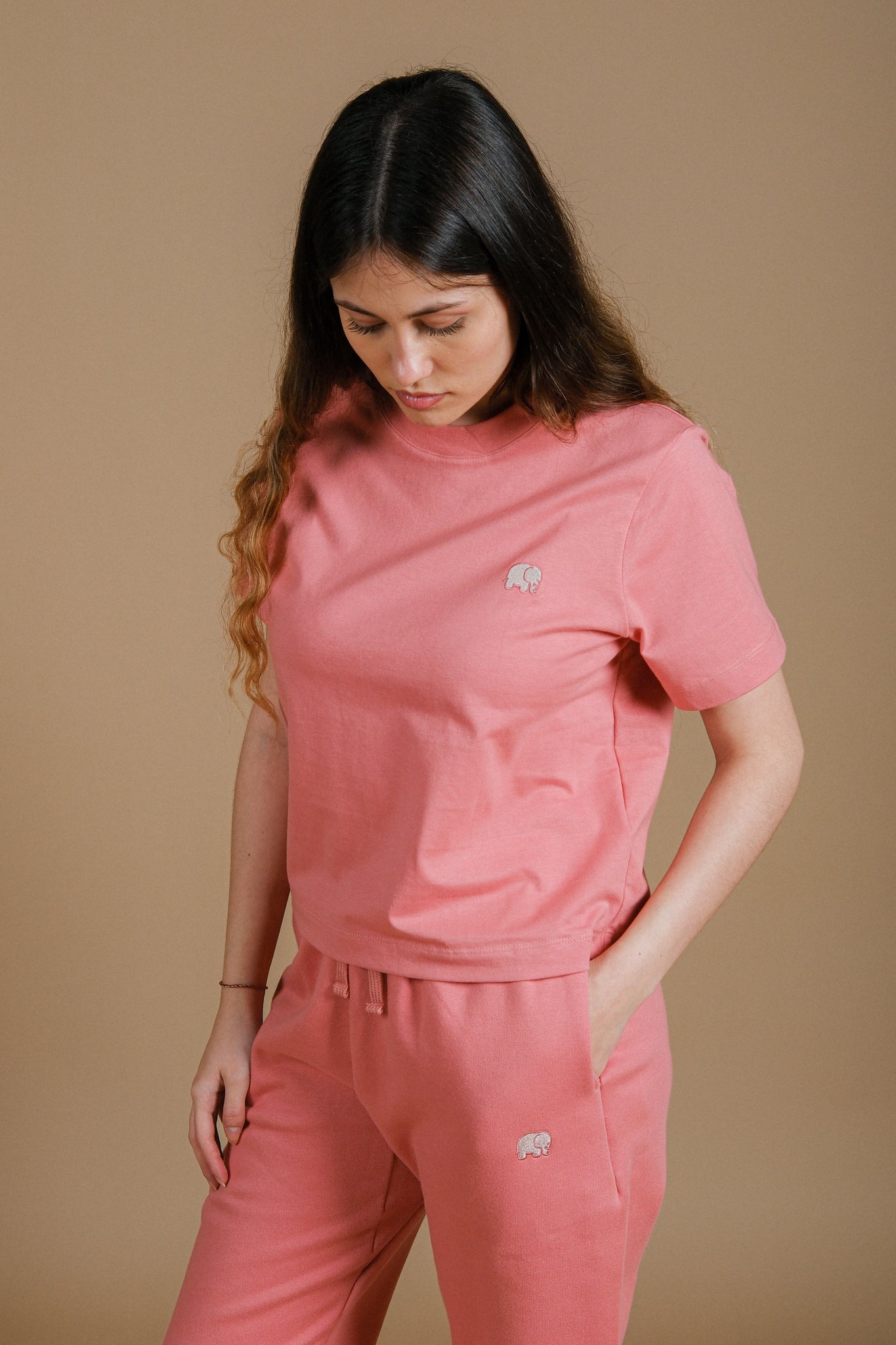 Women's Organic Essential T-Shirt Rossette Pink