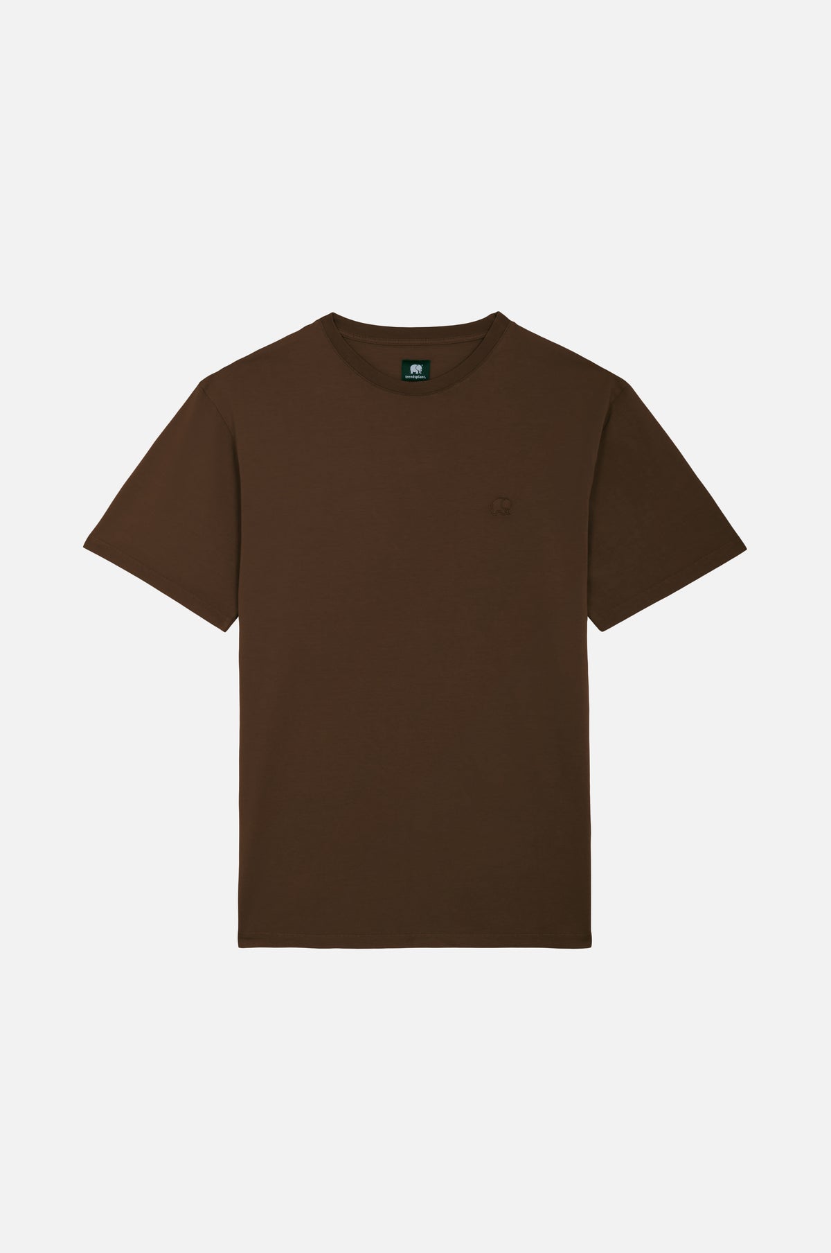 Essential T-Shirt in Carafe Brown displayed from the front view | TP_IMAGE_TYPE=SILHOUETTE_FRONT