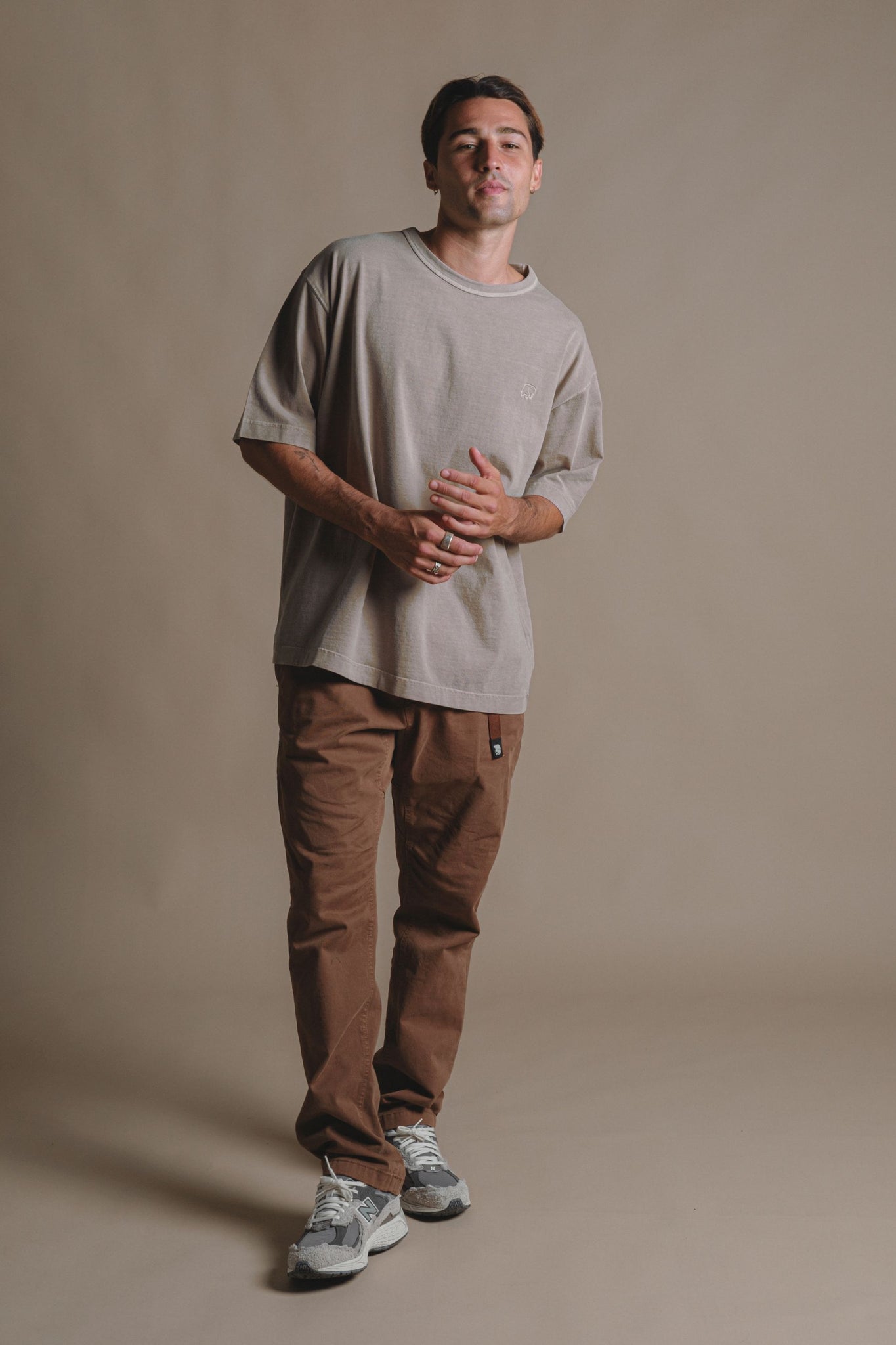 Essential Pigment Heavyweight Oversized T-Shirt Brindle