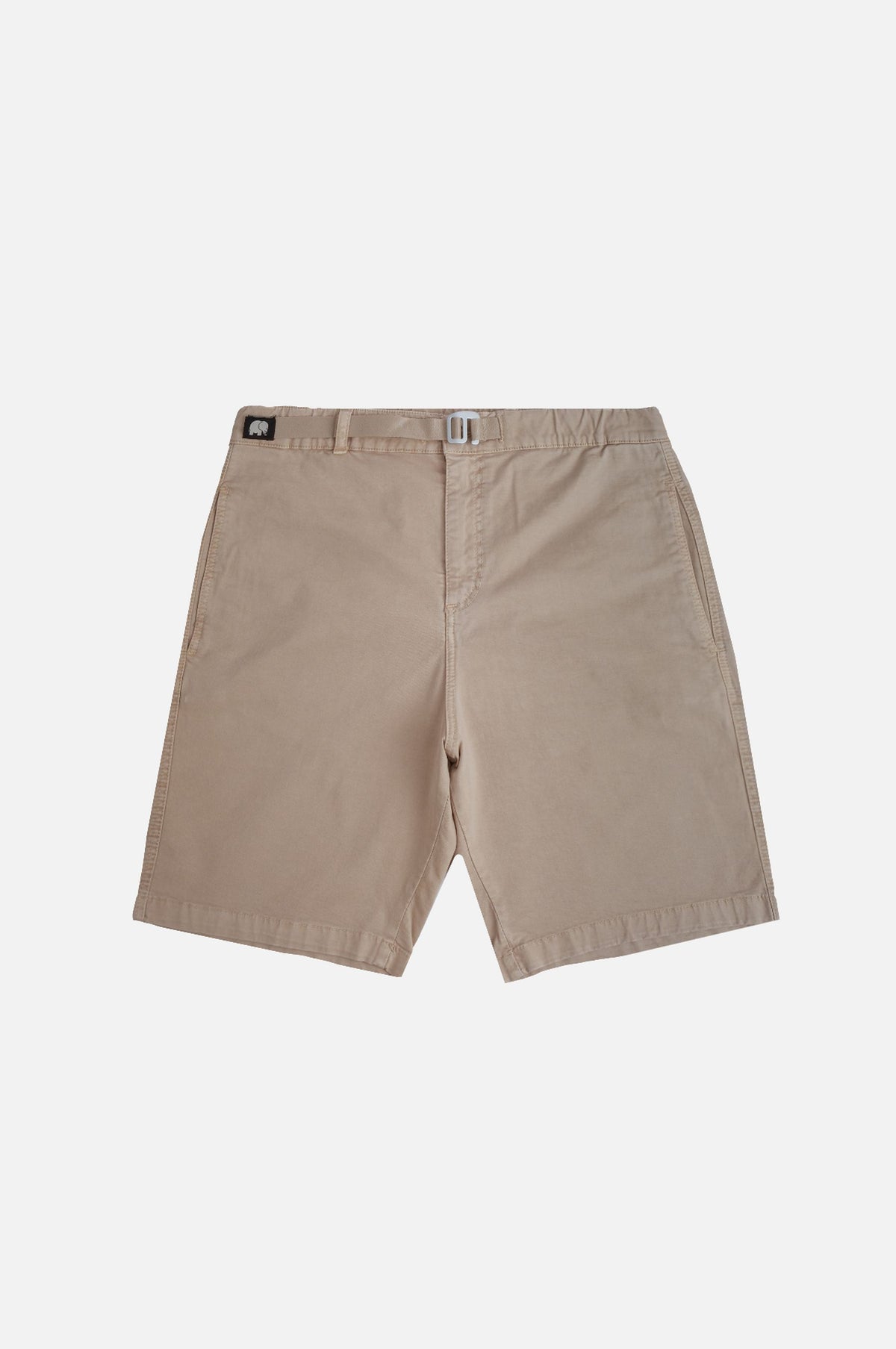 Ecodye Cotton Climber Shorts in Sand mostrati dal davanti, con un fit rilassato e uno stile casual. | TP_IMAGE_TYPE=SILHOUETTE_FRONT