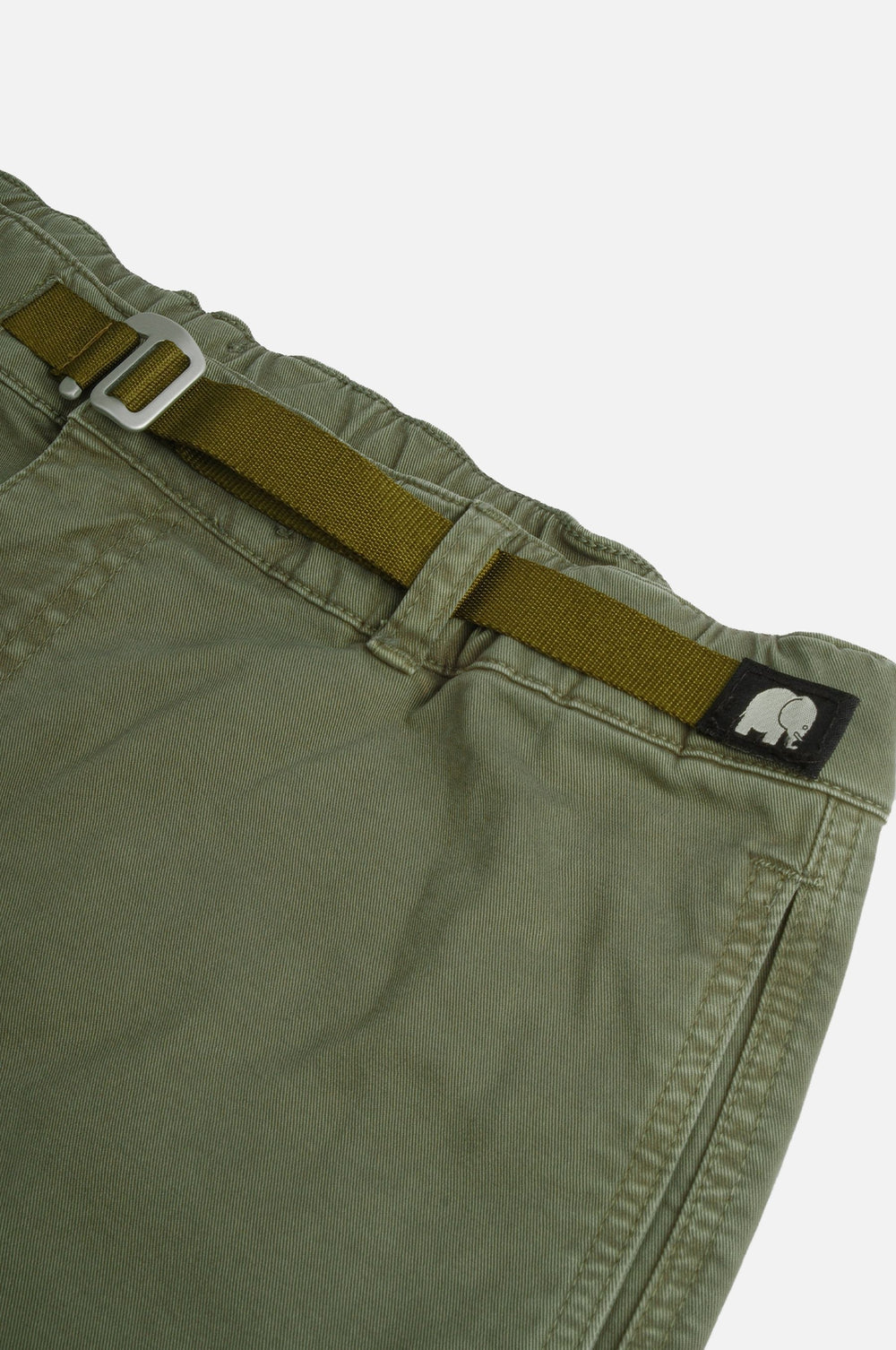 Detail view of Ecodye Cotton Climber Pant in Menthol showcasing fabric texture and design | TP_IMAGE_TYPE=DETAIL