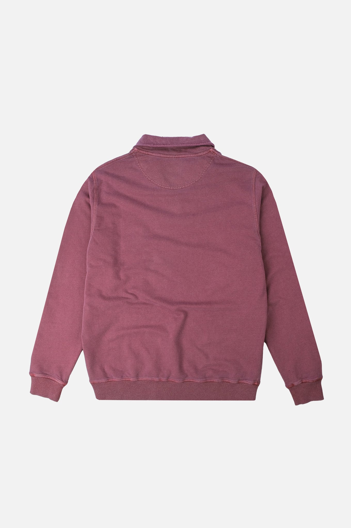 Sauce Pigment Dyed Quarter Zip Sweater Garnacha Red