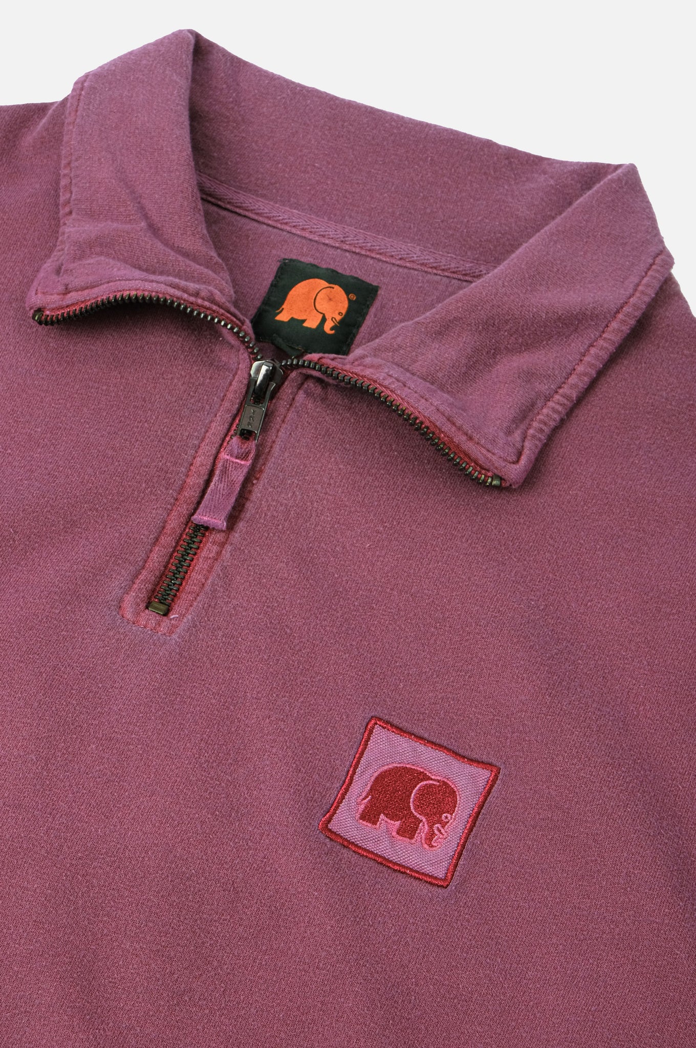 Sudadera Cremallera Pigment Sauce Garnacha Red