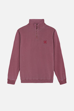 Sudadera Cremallera Pigment Sauce Garnacha Red