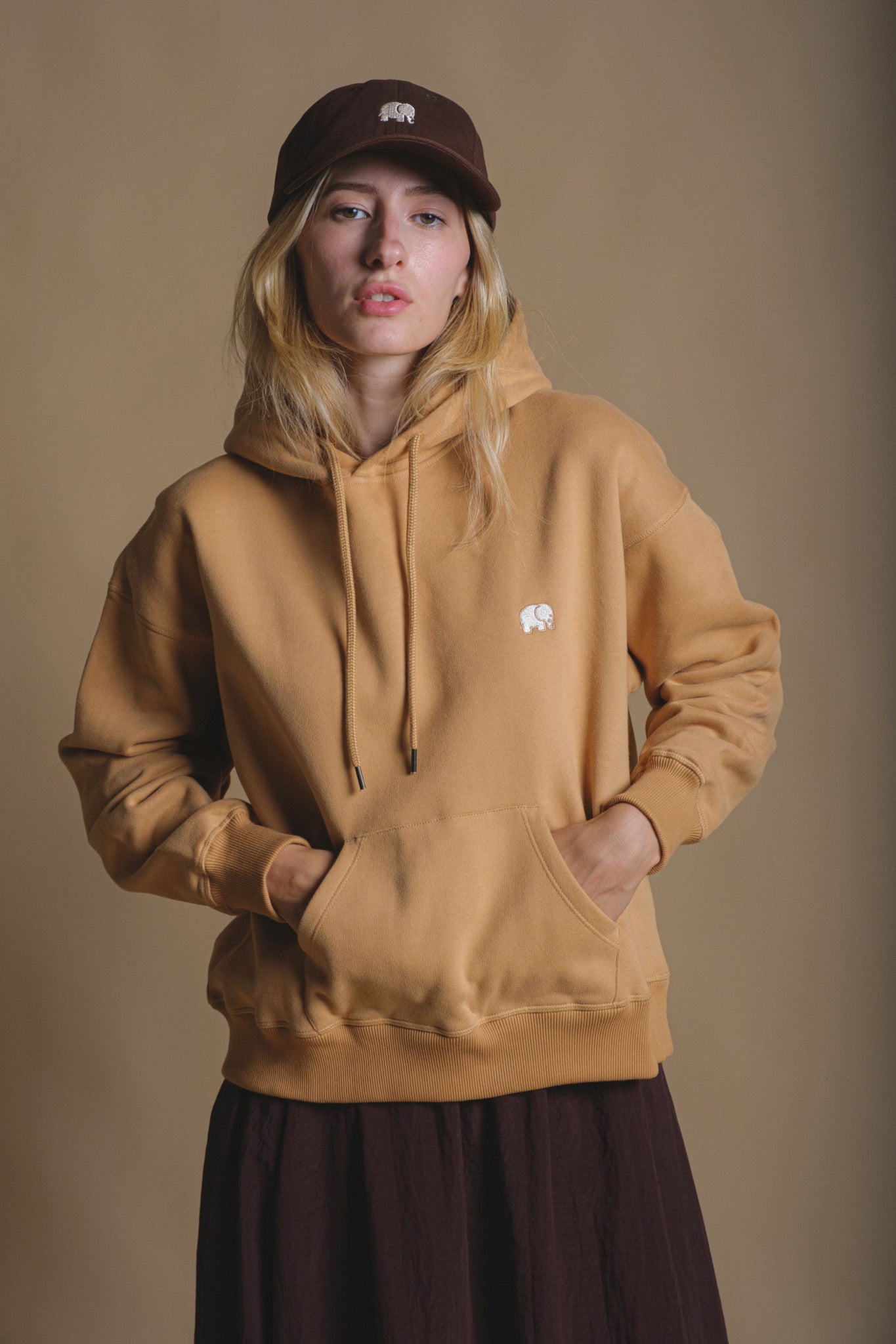 Sudadera Capucha Mujer Oversized Orgánica Esencial Apple Cinnamon