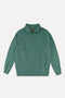 Sauce Loopback Pigment Dyed Half Zip Sweater Foliage Green