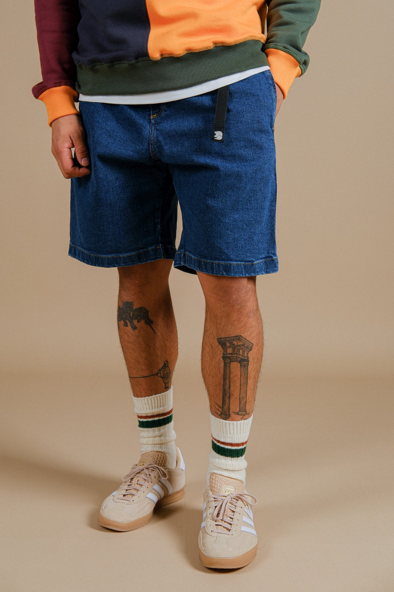 Recycled Denim Climber Shorts Ozone Wash