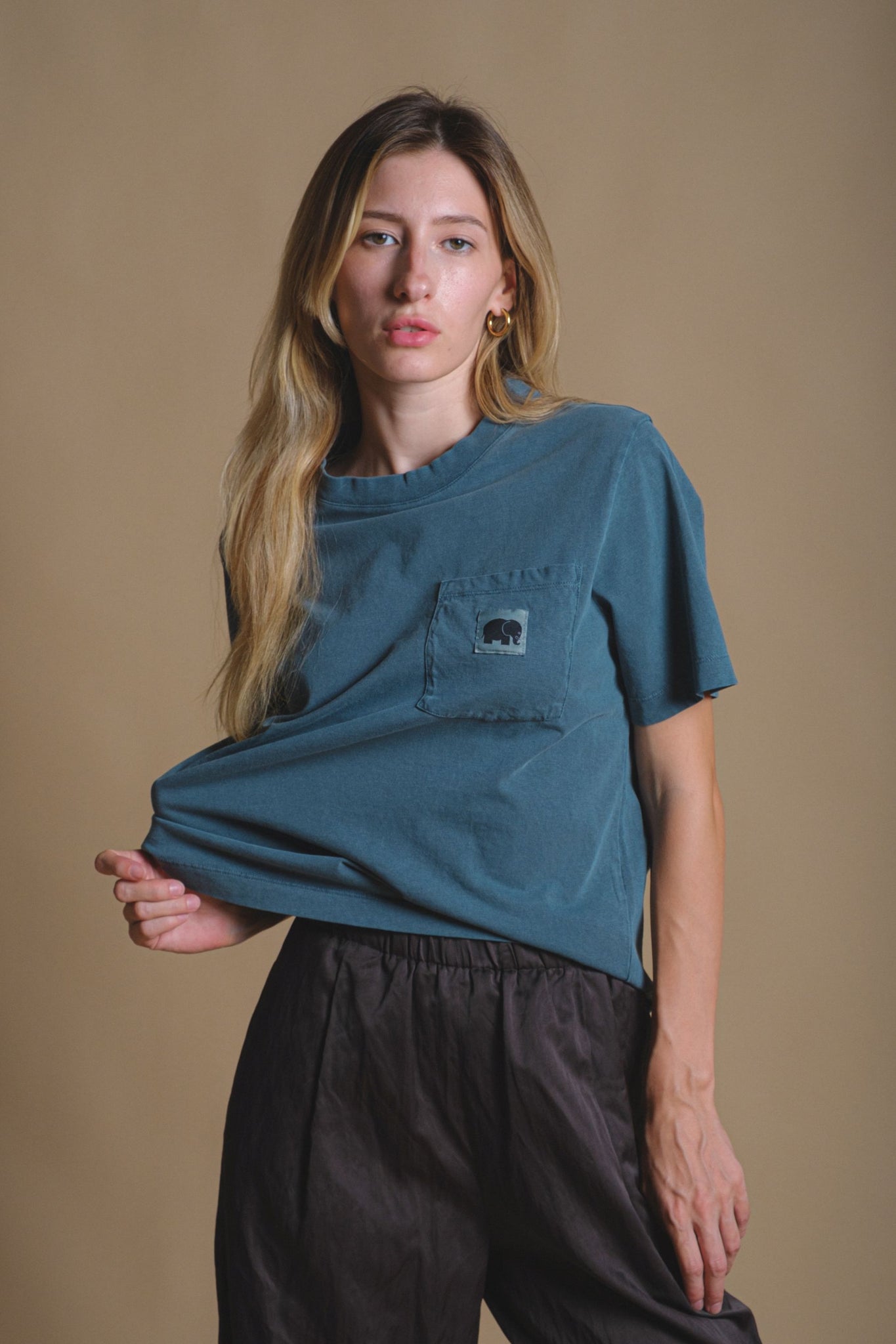 Women's Garceta Pigment Dyed T-Shirt Elm Green